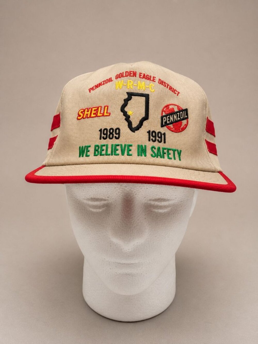 Vintage Shell Major Effluent Project Cap Mesh Snapback Embroidered 1989-1991